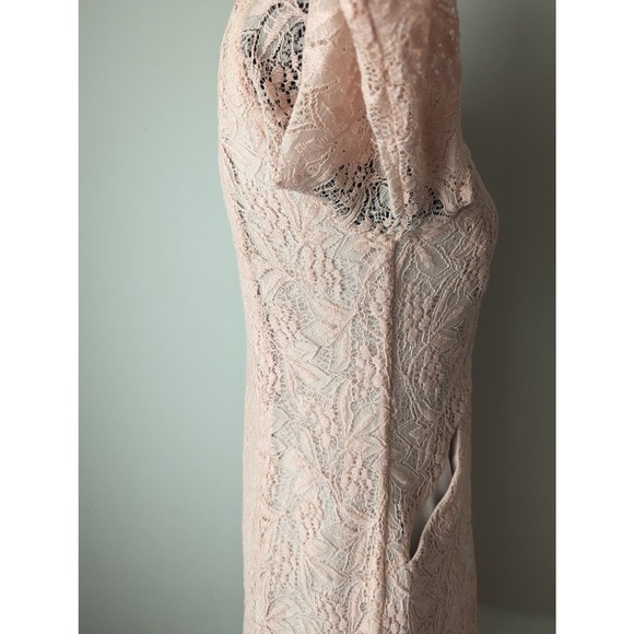 Maeve Anthropologie Lefkara blush pink lace dress - Picture 9 of 11